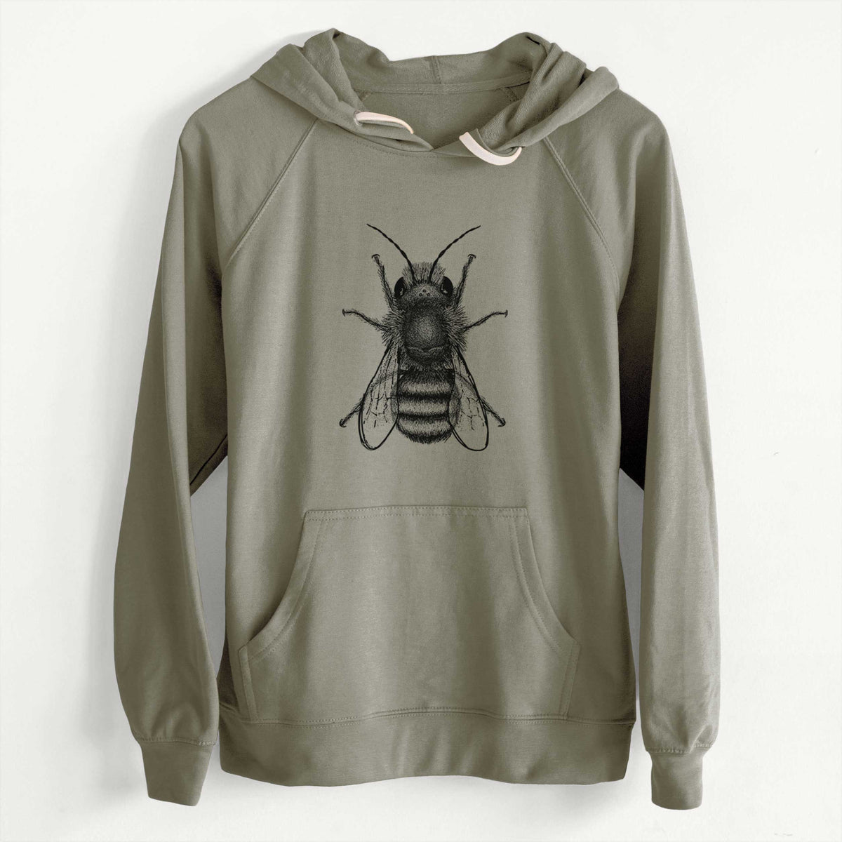 CLEARANCE - Osmia Bicornis - Red Mason Bee  - Unisex Slim Fit Loopback Terry Hoodie