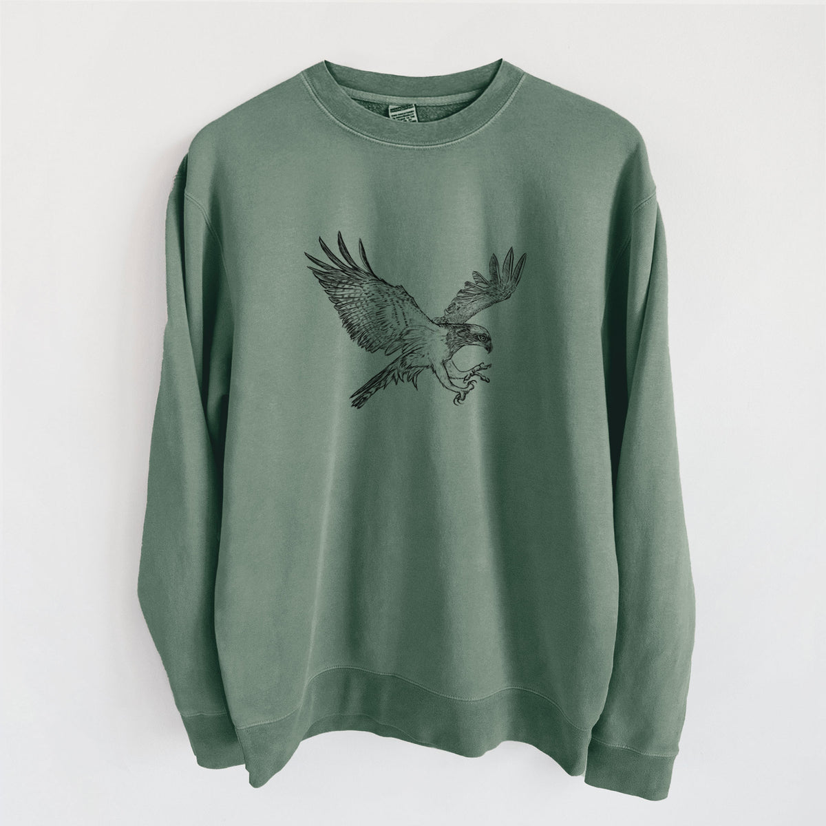 Osprey - Pandion haliaetus - Unisex Pigment Dyed Crew Sweatshirt