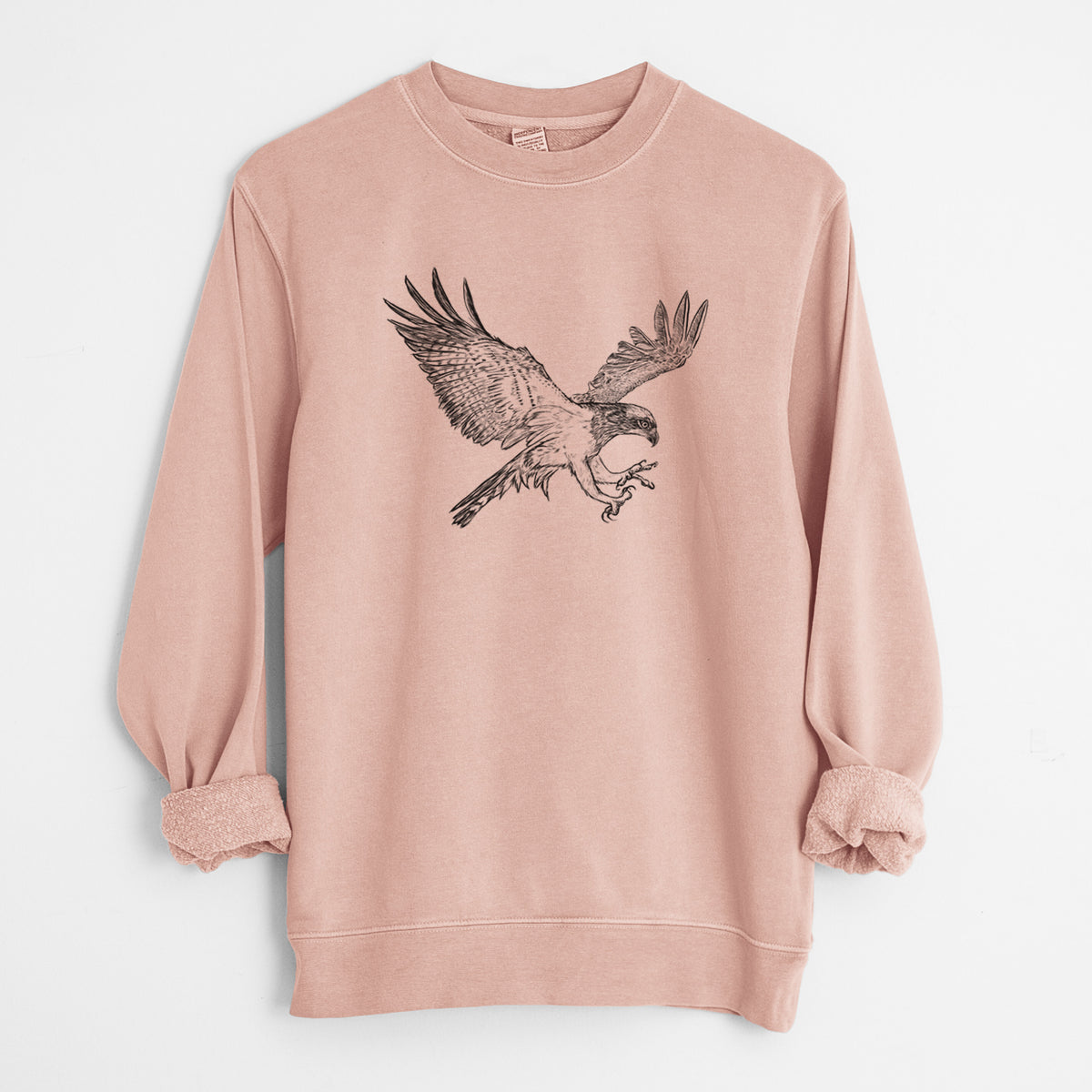 Osprey - Pandion haliaetus - Unisex Pigment Dyed Crew Sweatshirt