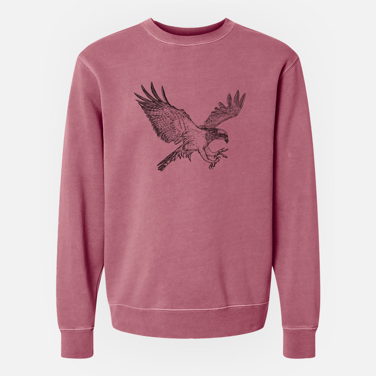 Osprey - Pandion haliaetus - Unisex Pigment Dyed Crew Sweatshirt