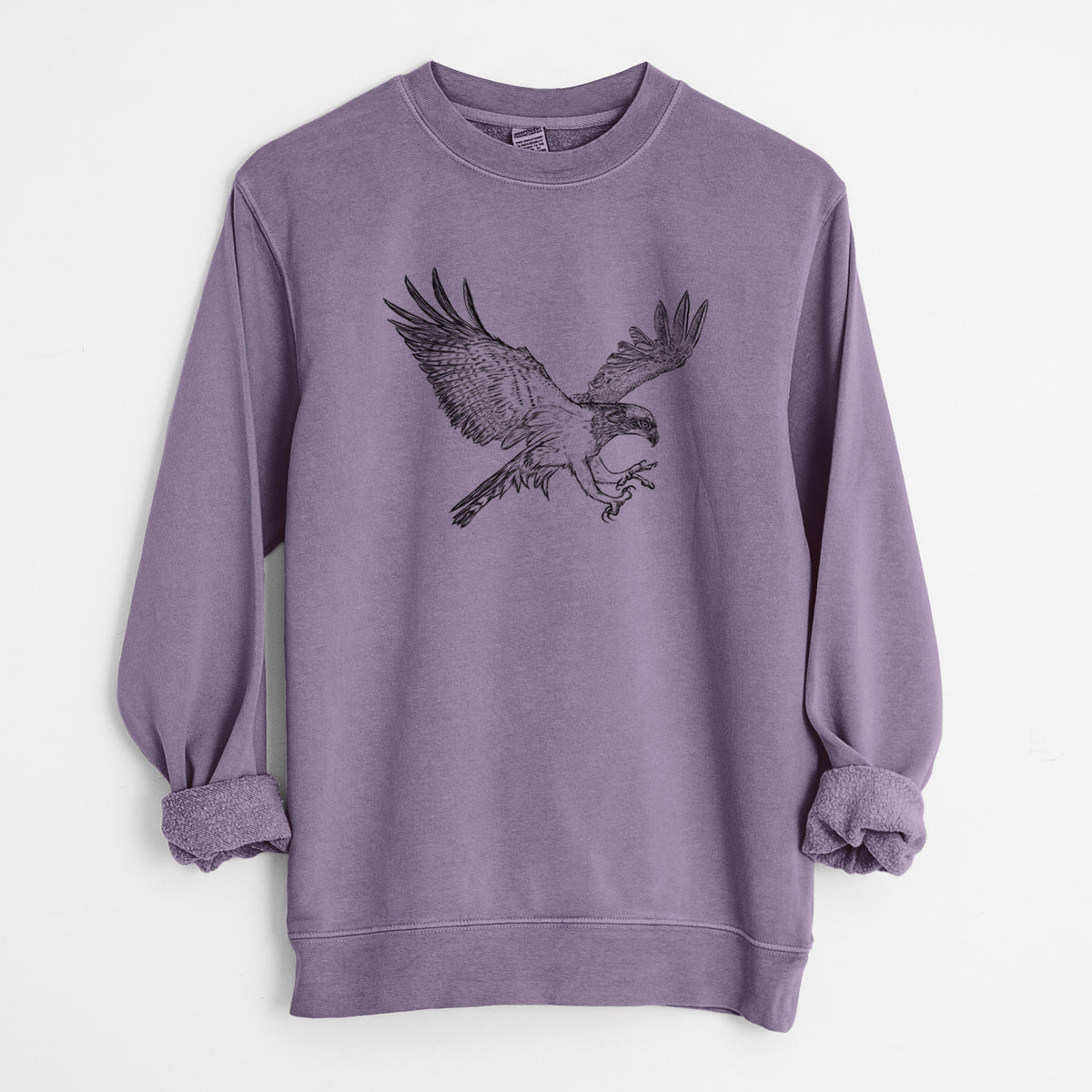 Osprey - Pandion haliaetus - Unisex Pigment Dyed Crew Sweatshirt