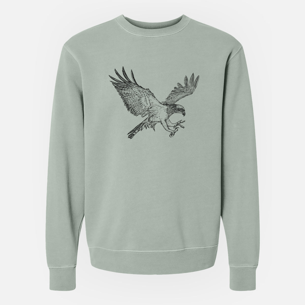 Osprey - Pandion haliaetus - Unisex Pigment Dyed Crew Sweatshirt