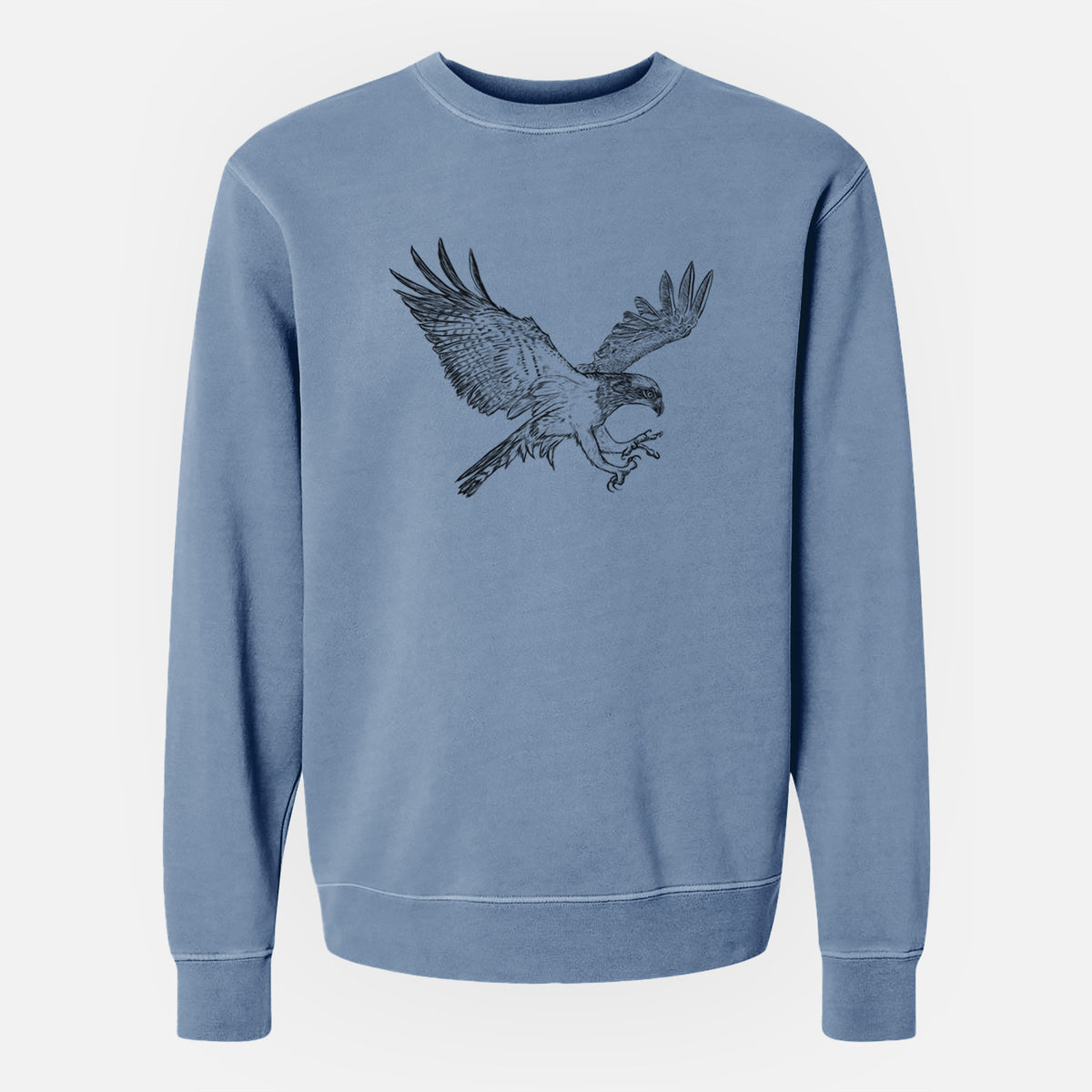 Osprey - Pandion haliaetus - Unisex Pigment Dyed Crew Sweatshirt