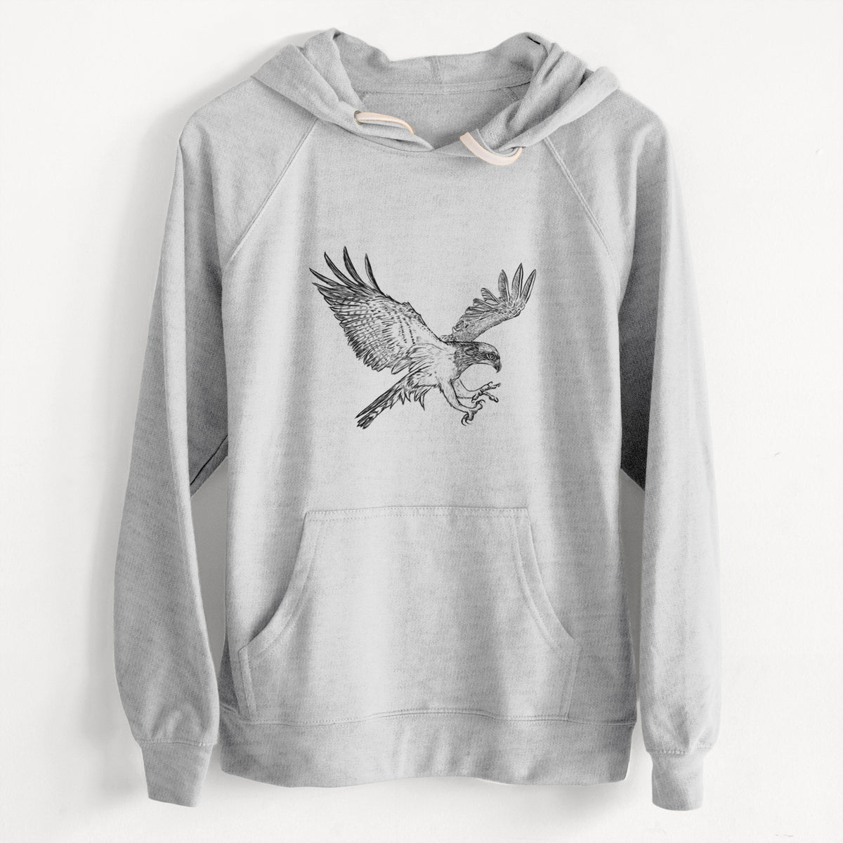 CLEARANCE - Osprey - Pandion haliaetus  - Unisex Slim Fit Loopback Terry Hoodie