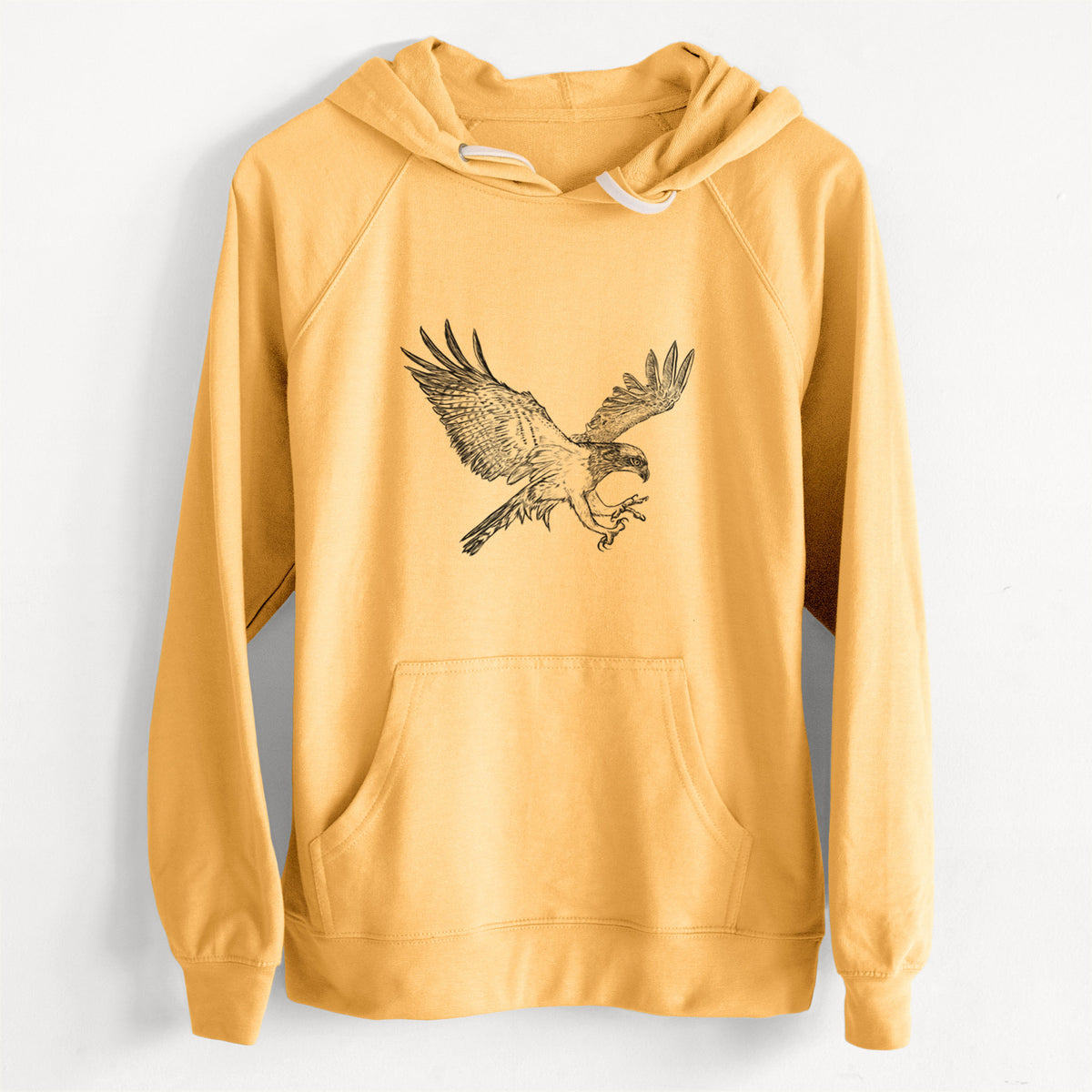 CLEARANCE - Osprey - Pandion haliaetus  - Unisex Slim Fit Loopback Terry Hoodie