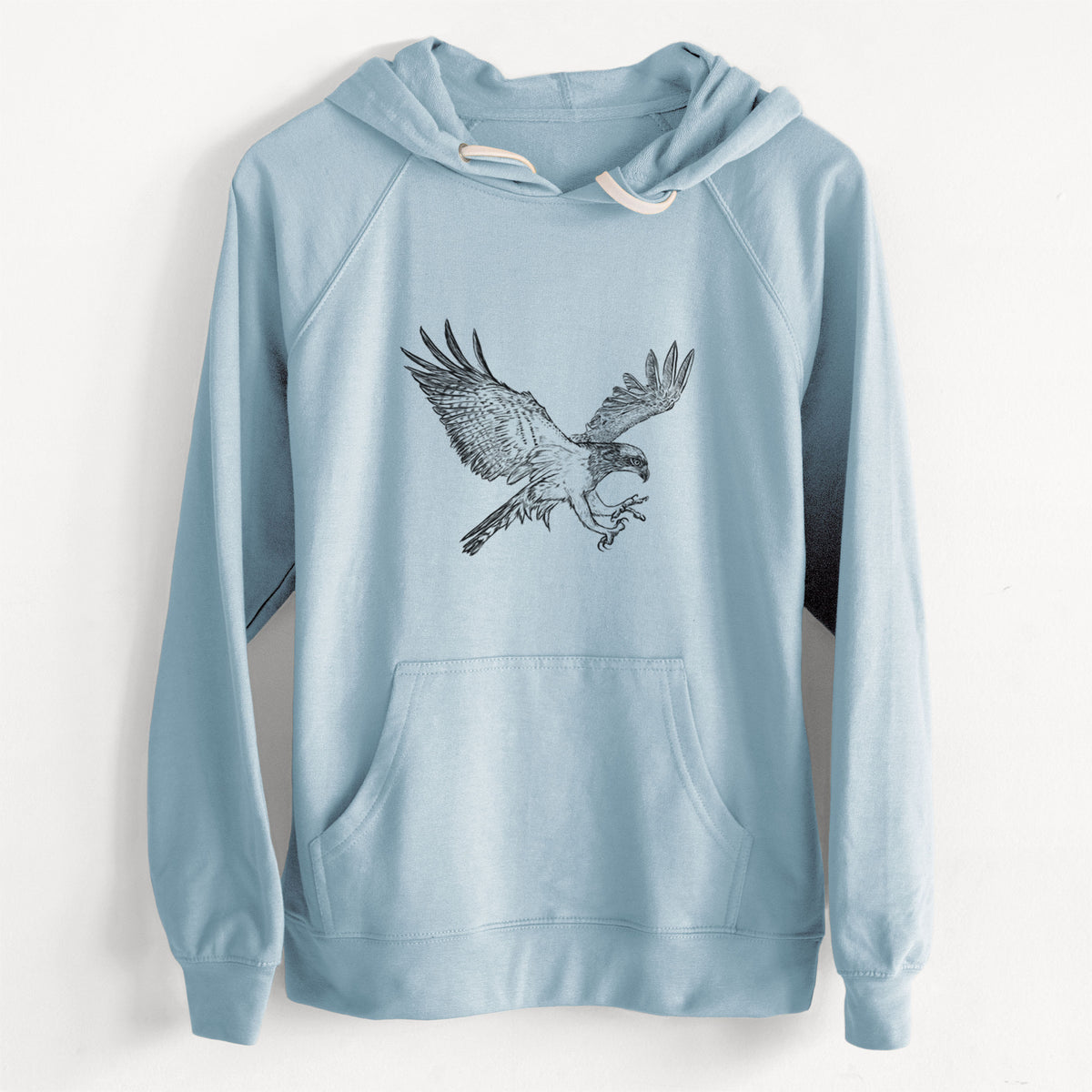 CLEARANCE - Osprey - Pandion haliaetus  - Unisex Slim Fit Loopback Terry Hoodie