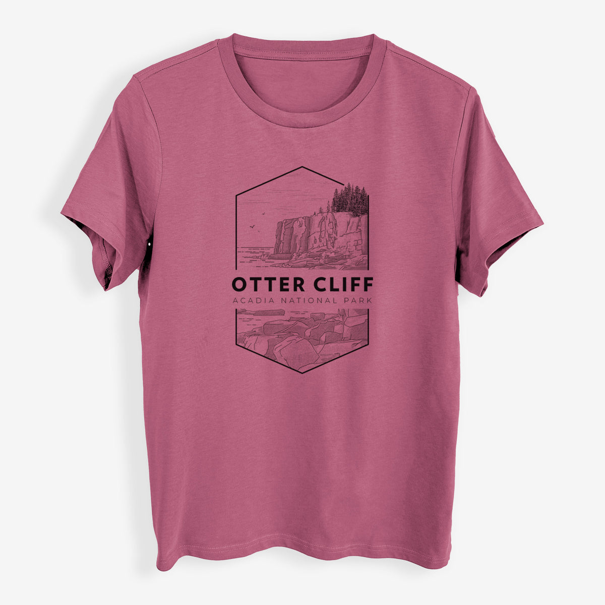 Otter Cliff - Acadia National Park - Womens Everyday Maple Tee