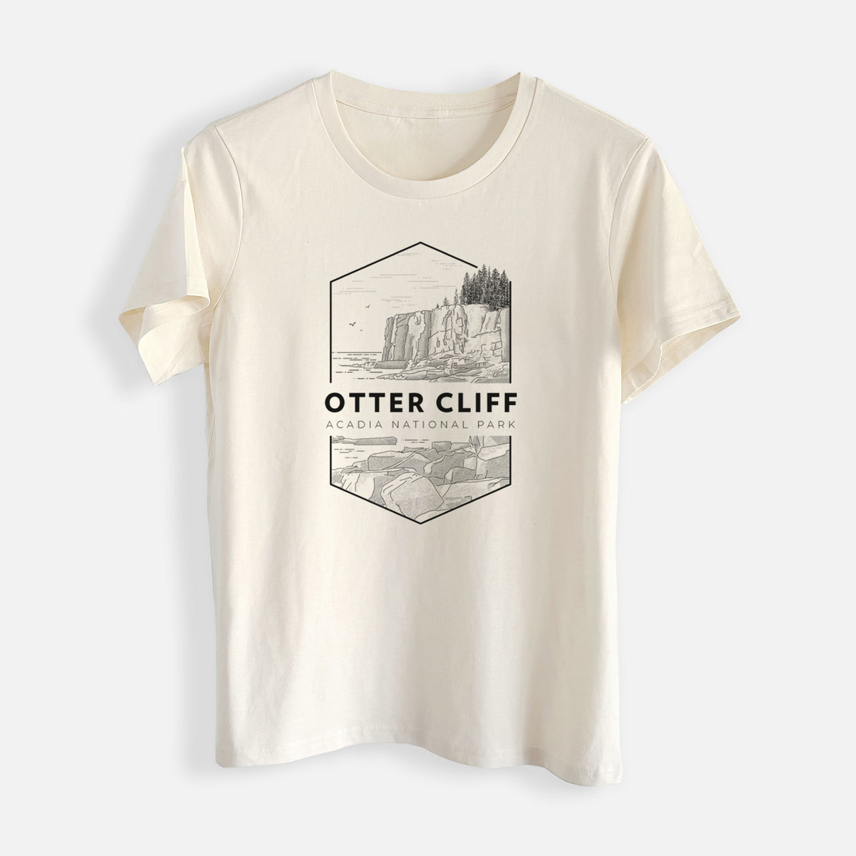 Otter Cliff - Acadia National Park - Womens Everyday Maple Tee