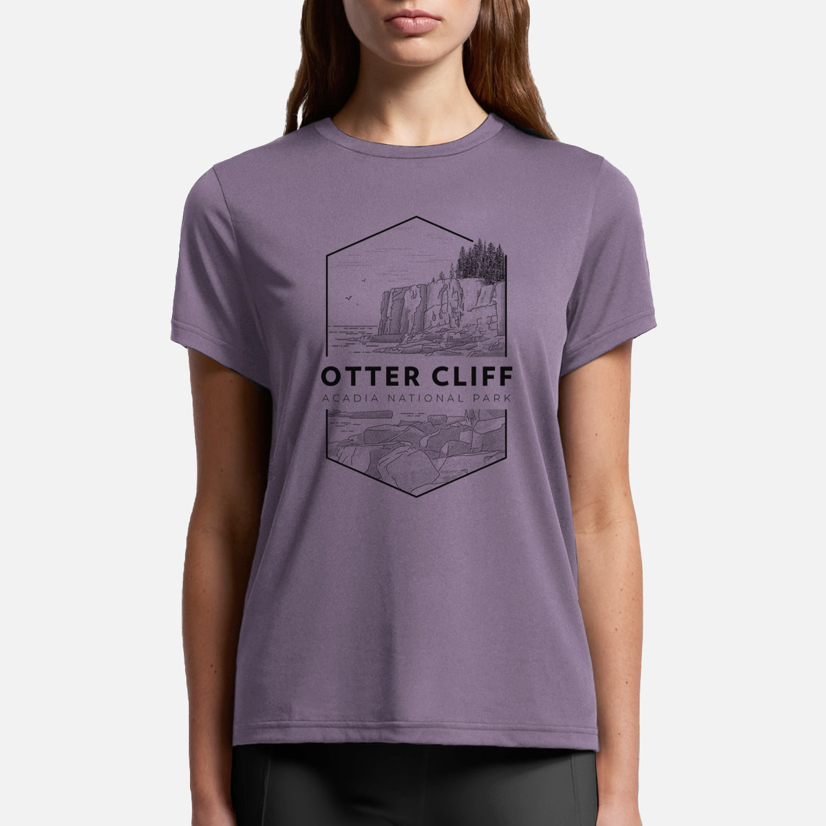 Otter Cliff - Acadia National Park - Womens Everyday Maple Tee