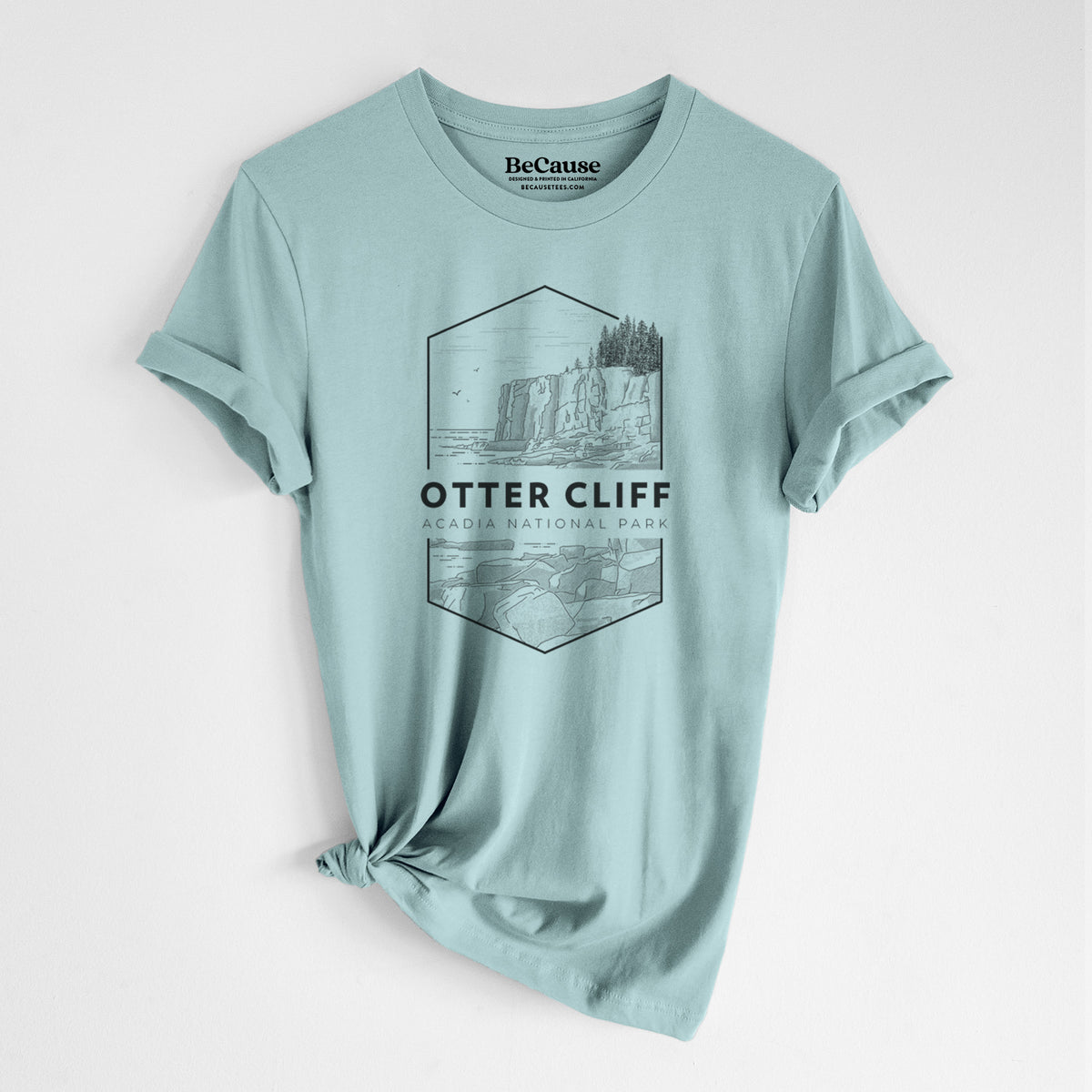 Otter Cliff - Acadia National Park - Lightweight 100% Cotton Unisex Crewneck