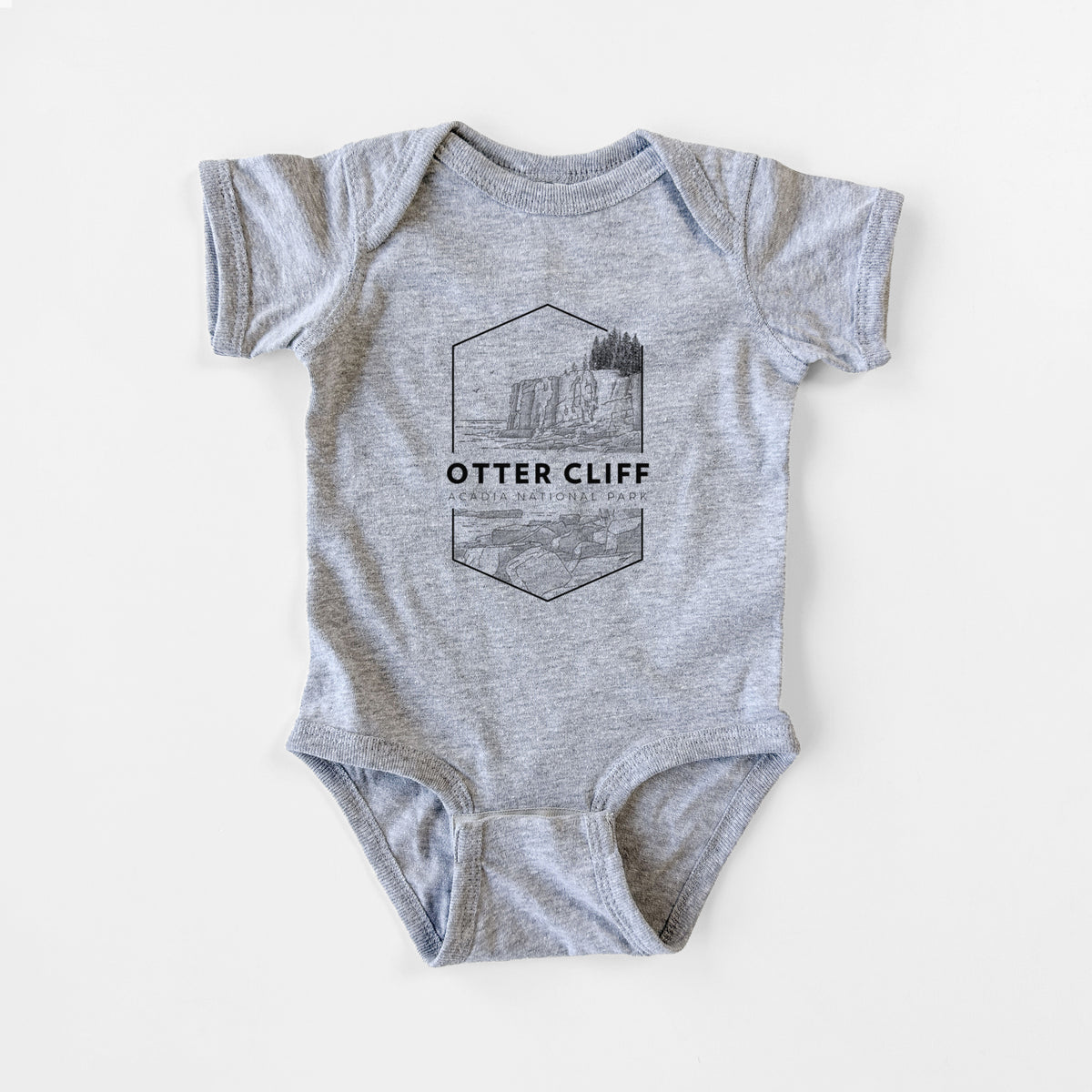 Otter Cliff - Acadia National Park - Baby Fine Jersey Bodysuit