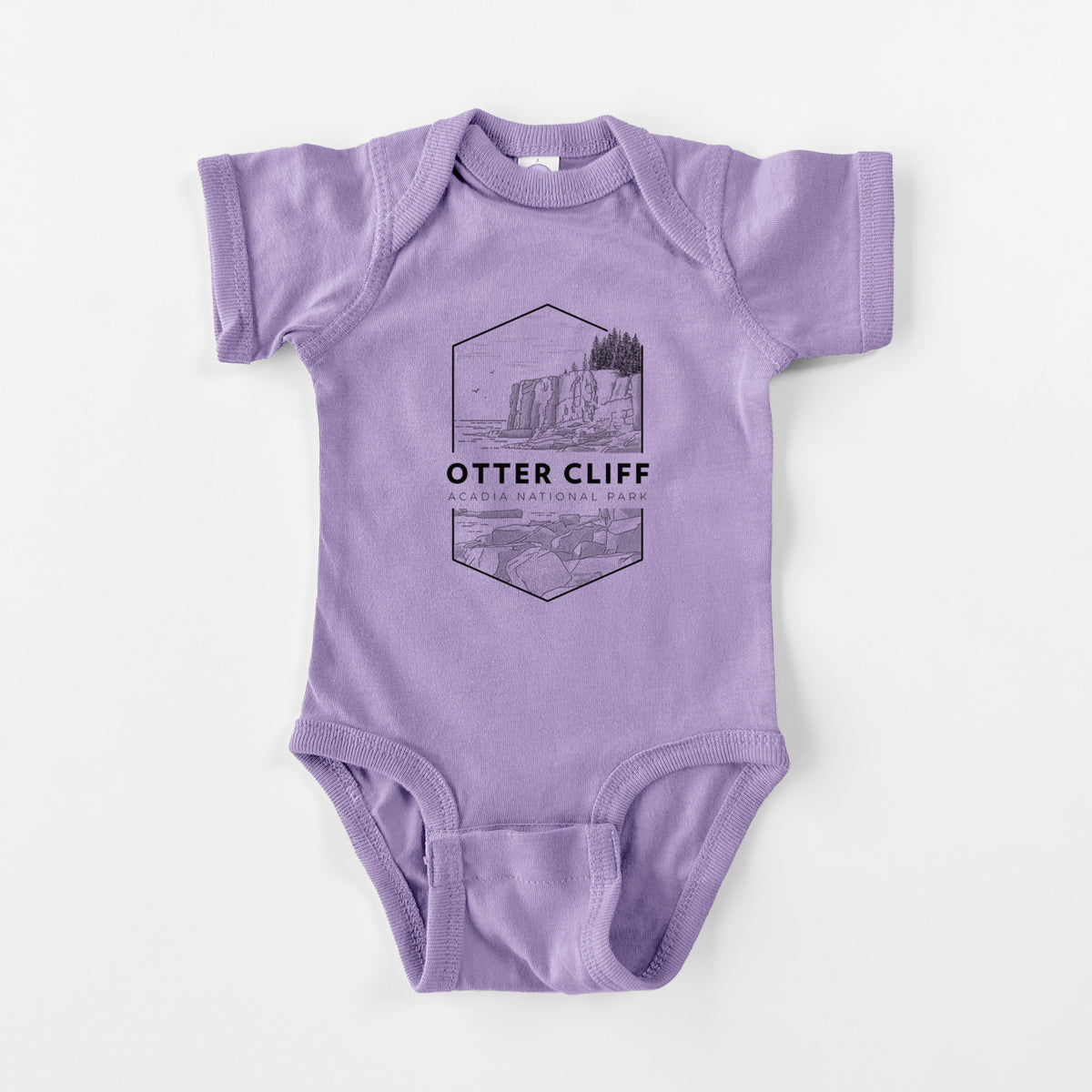 Otter Cliff - Acadia National Park - Baby Fine Jersey Bodysuit