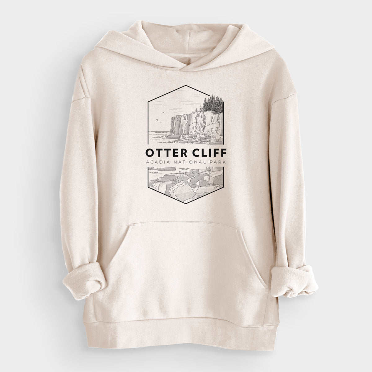 Otter Cliff - Acadia National Park  - Bodega Midweight Hoodie