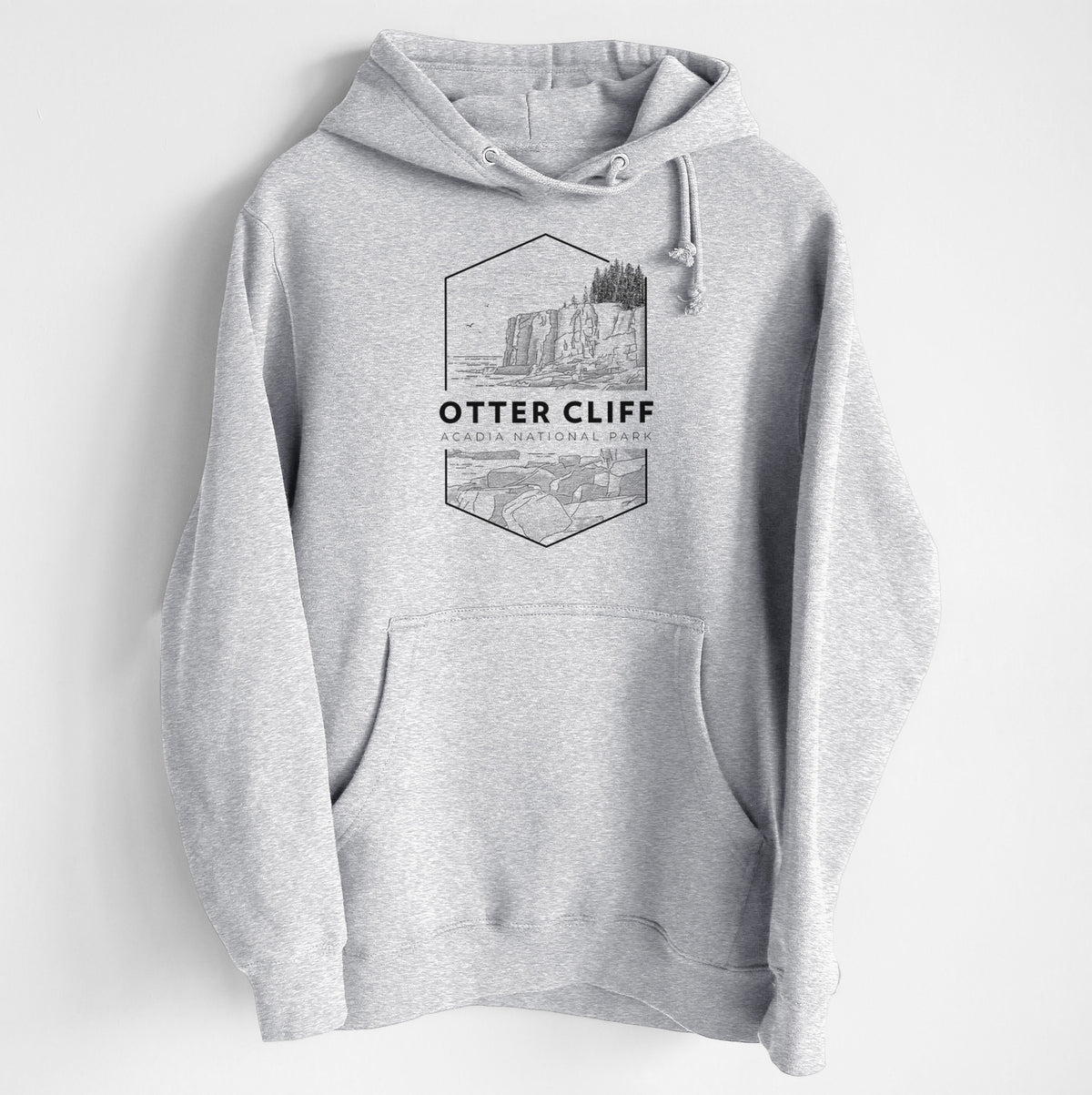 Otter Cliff - Acadia National Park - Heavyweight Fleece Hoodie