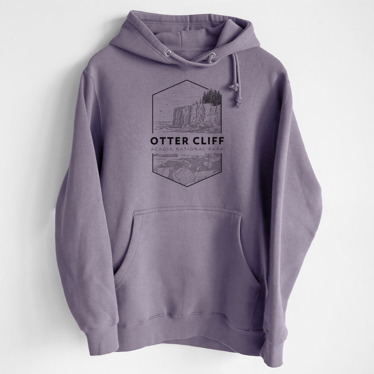 Otter Cliff - Acadia National Park - Heavyweight Fleece Hoodie