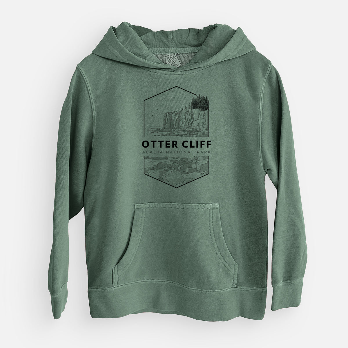 Otter Cliff - Acadia National Park - Youth Pigment Dyed Hoodie