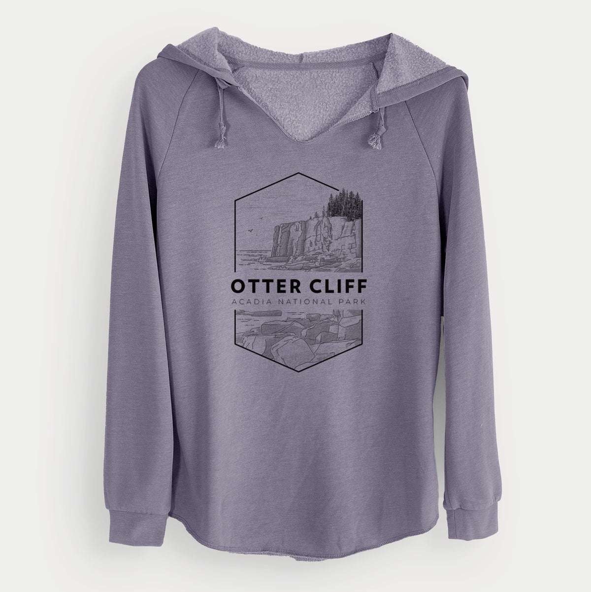 Otter Cliff - Acadia National Park - Cali Wave Hooded Sweatshirt