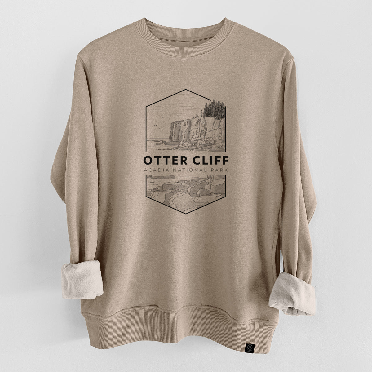 Otter Cliff - Acadia National Park  - Unisex Reclaimed Crewneck Sweatshirt