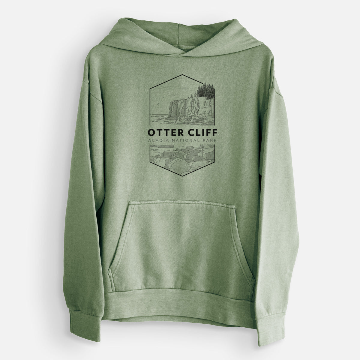 Otter Cliff - Acadia National Park  - Urban Heavyweight Hoodie