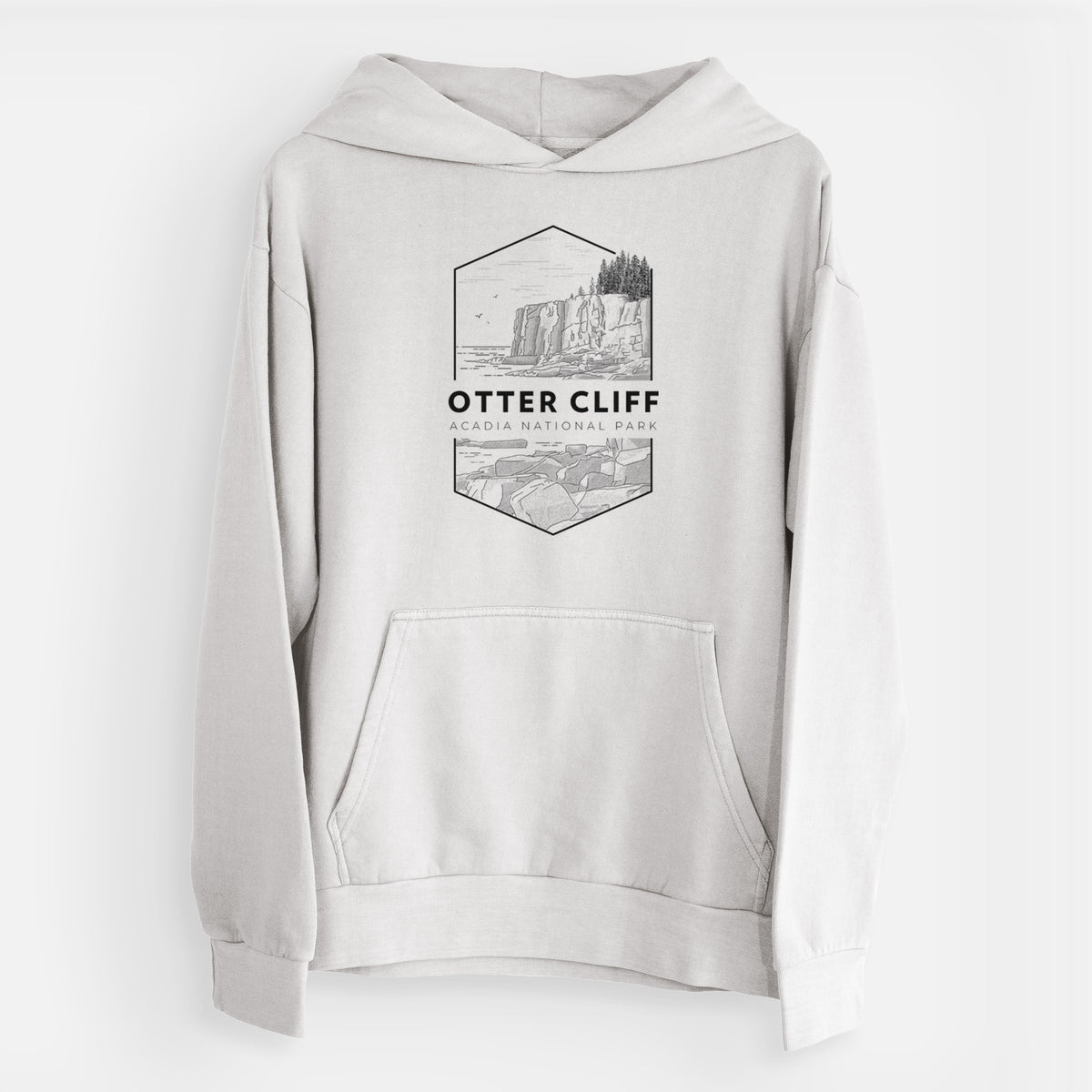 Otter Cliff - Acadia National Park  - Urban Heavyweight Hoodie