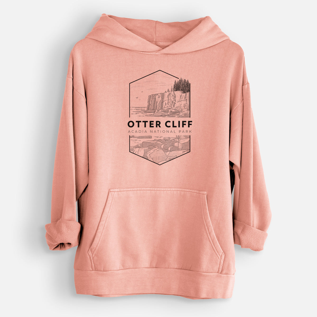 Otter Cliff - Acadia National Park  - Urban Heavyweight Hoodie