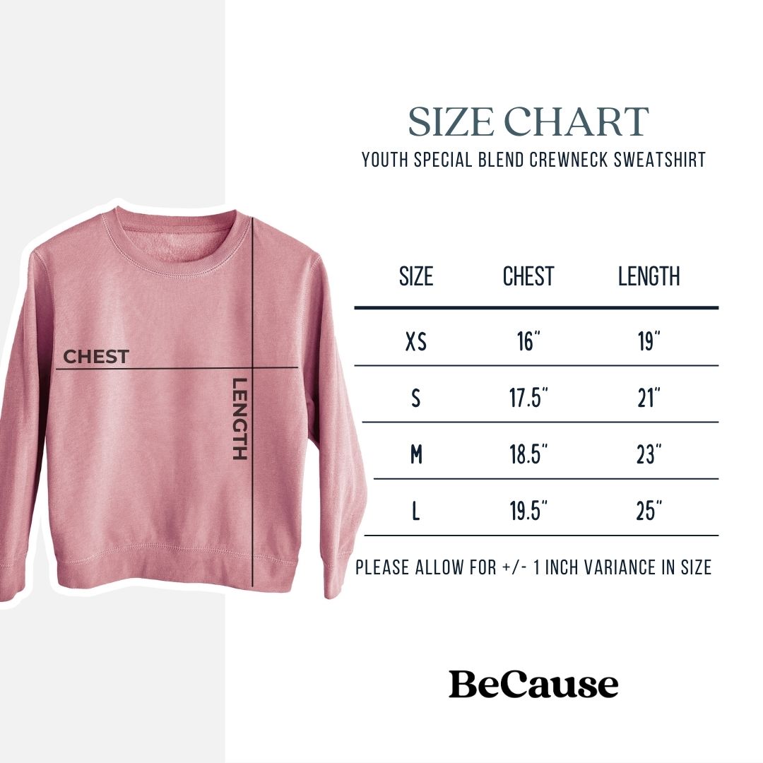 Pallid Bat - Antrozous pallidus - Youth Lightweight Crewneck Sweatshirt