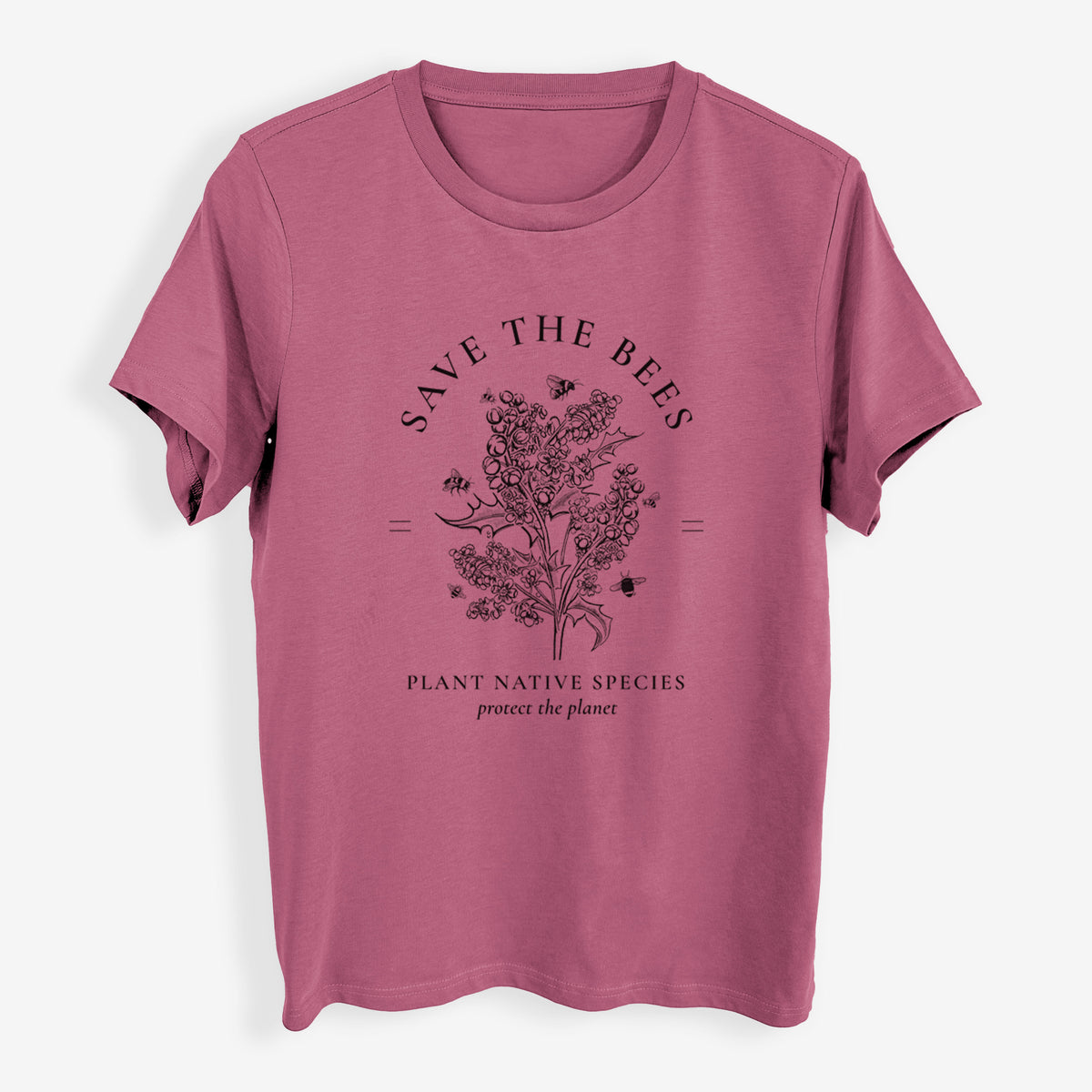 Save the Bees - Plant Native Species - Womens Everyday Maple Tee