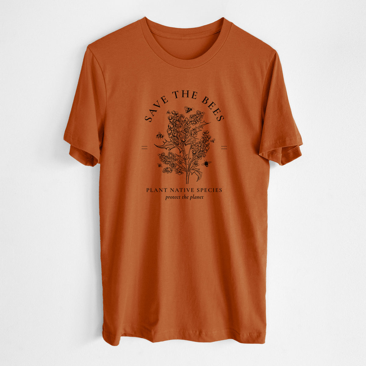 Save the Bees - Plant Native Species - Lightweight 100% Cotton Unisex Crewneck