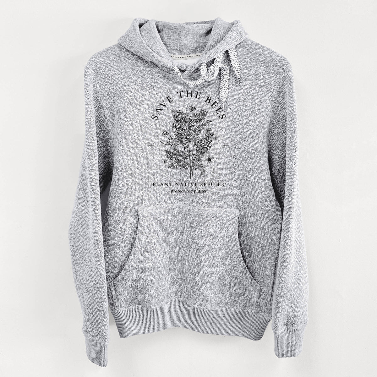 Save the Bees - Plant Native Species - Knit Hoodie