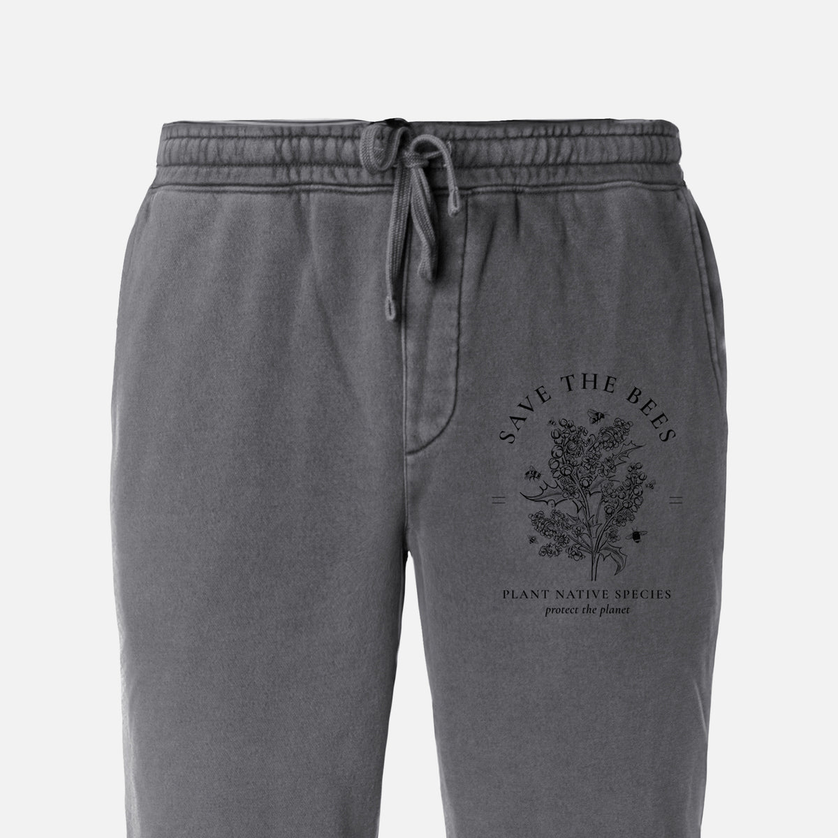 Save the Bees - Plant Native Species - Unisex Pigment Dyed Sweatpants