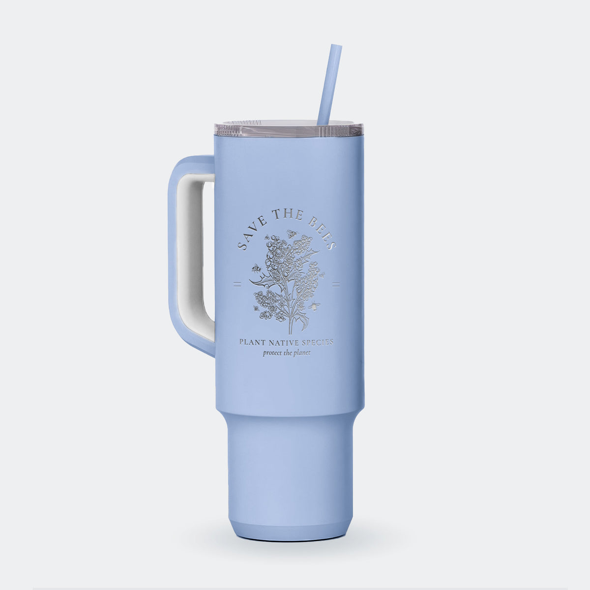 Save the Bees - Plant Native Species - 40oz Skinny Recharge Tumbler