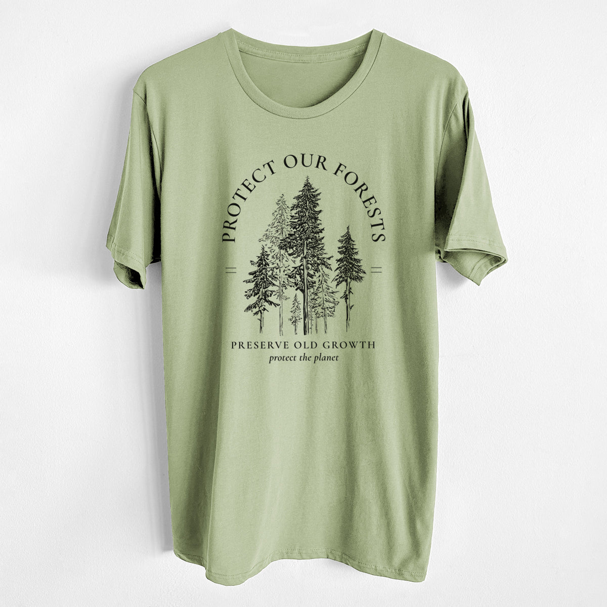 CLOSEOUT - Protect our Forests - Preserve Old Growth - Unisex Crewneck - Made in USA - 100% Organic Cotton