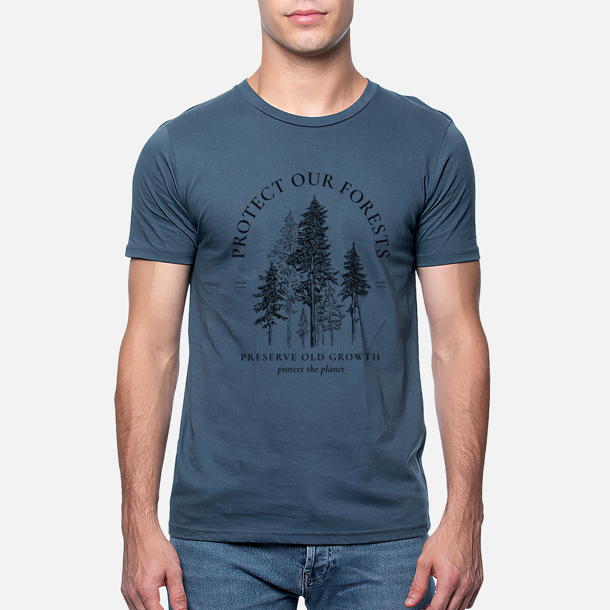 CLOSEOUT - Protect our Forests - Preserve Old Growth - Unisex Crewneck - Made in USA - 100% Organic Cotton