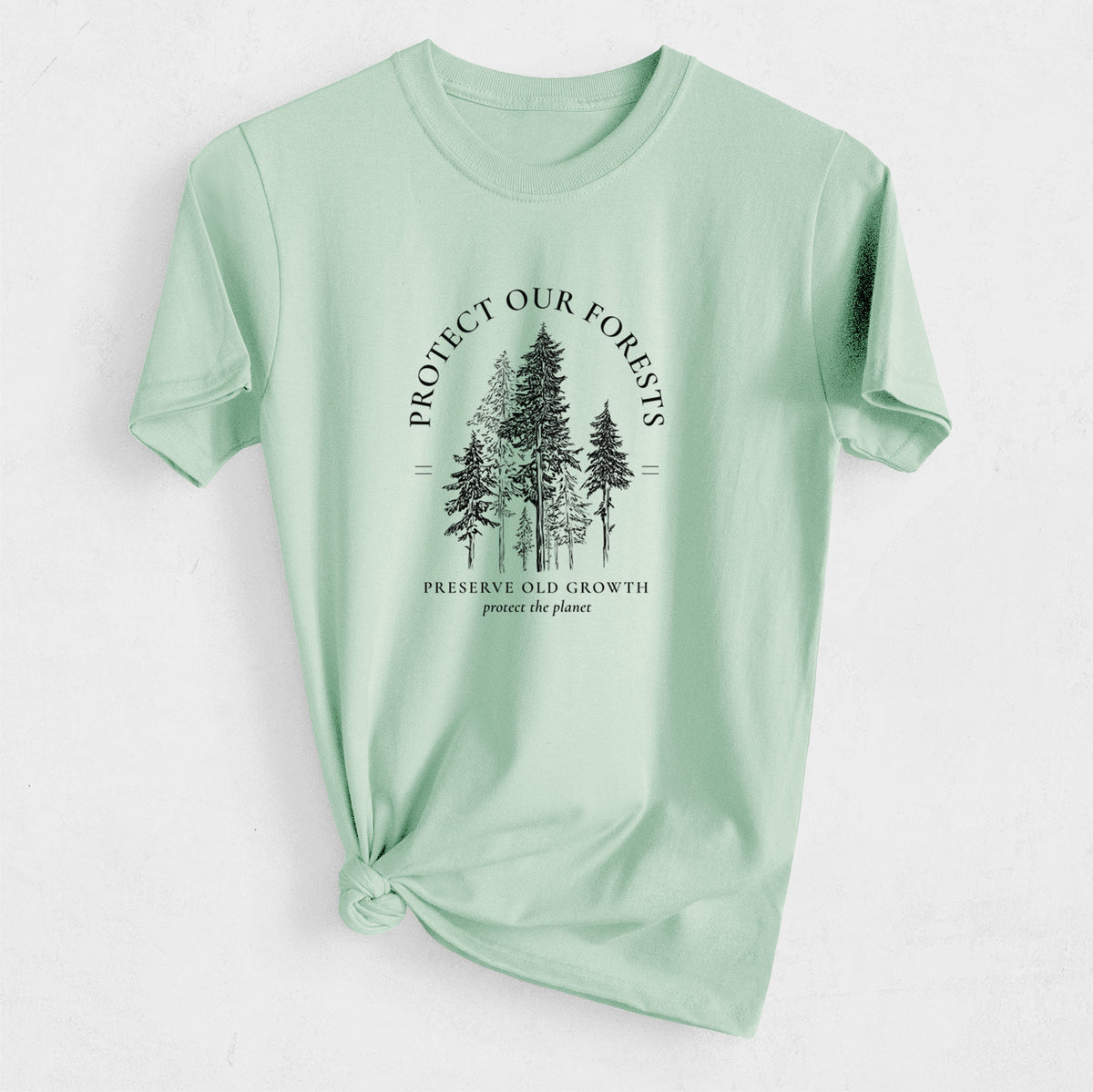 Protect our Forests - Preserve Old Growth - Heavyweight Men&#39;s 100% Organic Cotton Tee