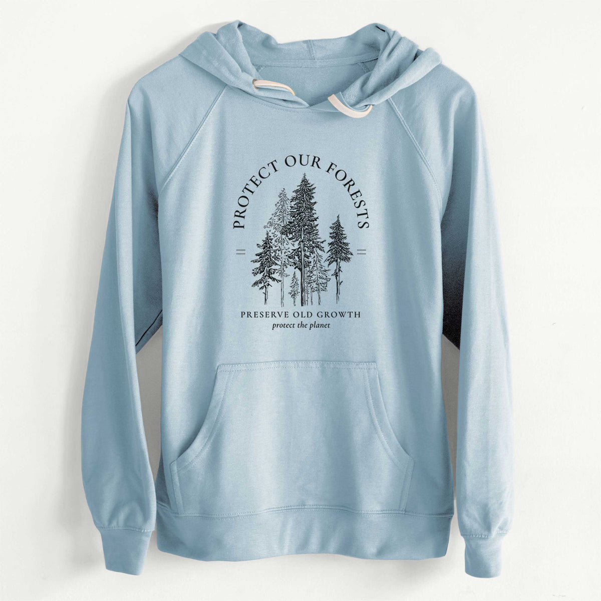 CLEARANCE - Protect our Forests - Preserve Old Growth  - Unisex Slim Fit Loopback Terry Hoodie