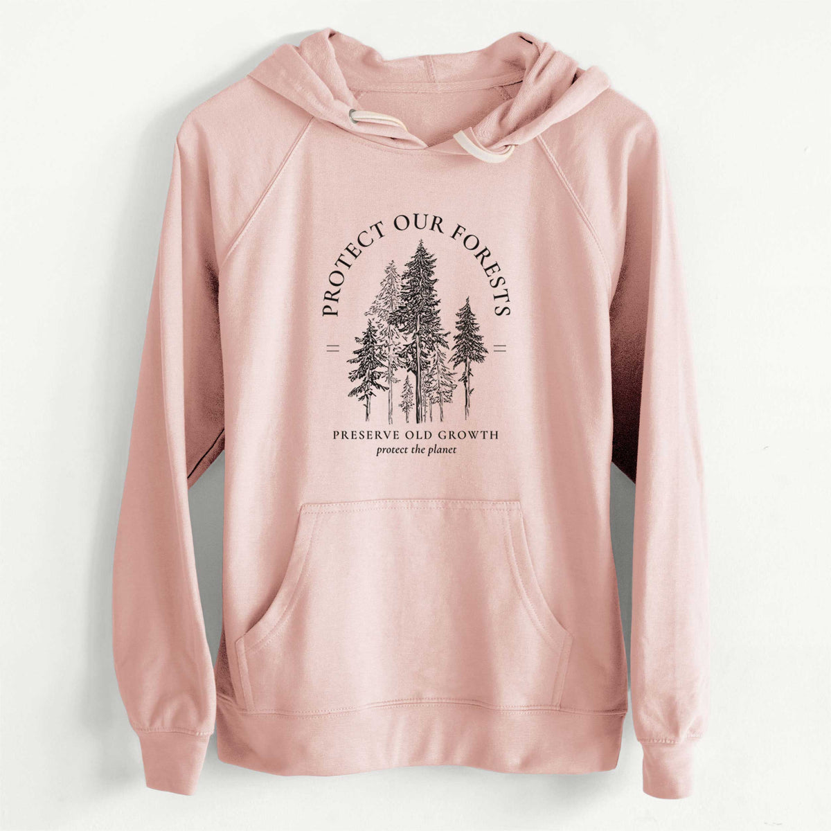 CLEARANCE - Protect our Forests - Preserve Old Growth  - Unisex Slim Fit Loopback Terry Hoodie