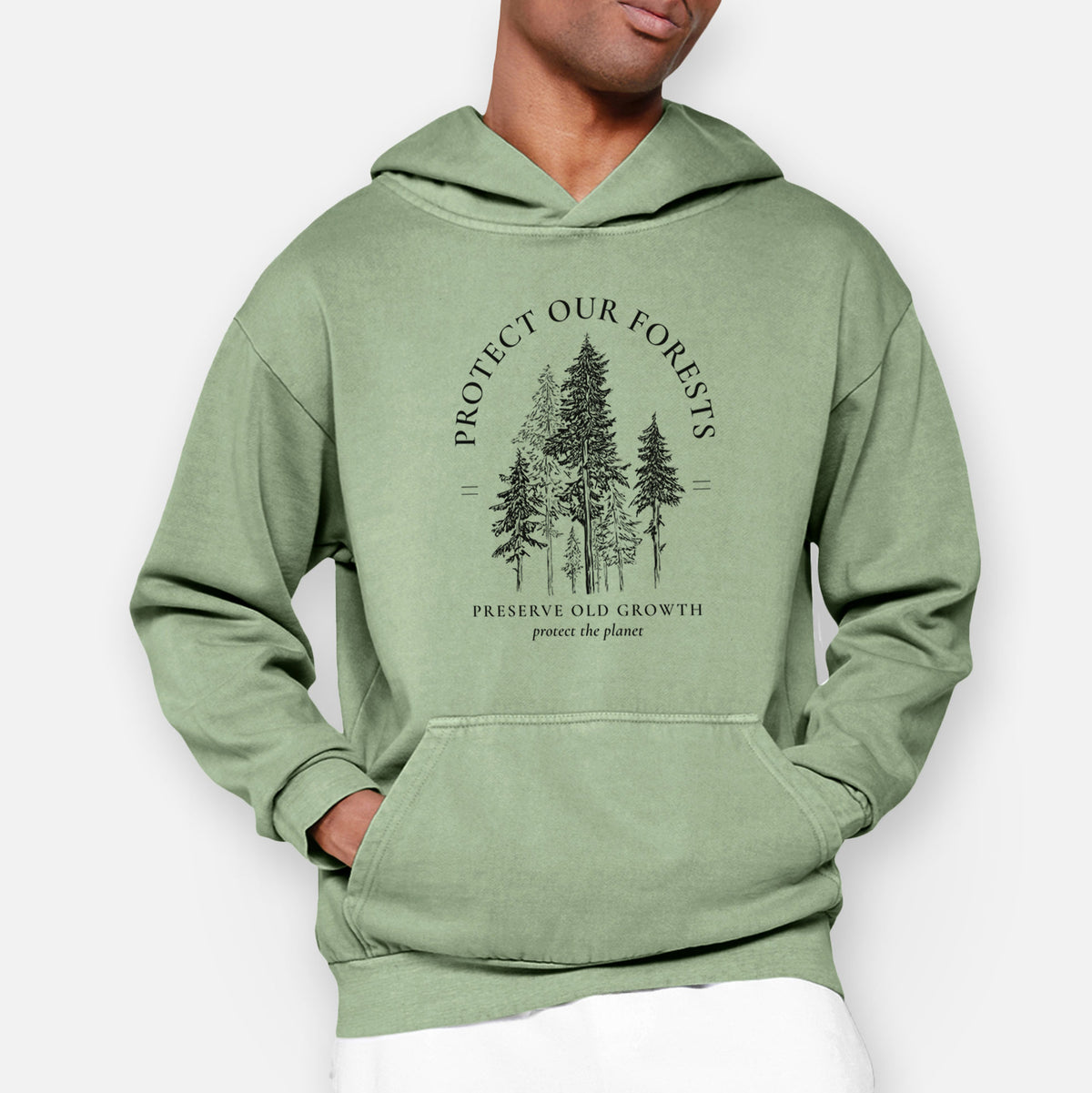 Protect our Forests - Preserve Old Growth  - Urban Heavyweight Hoodie