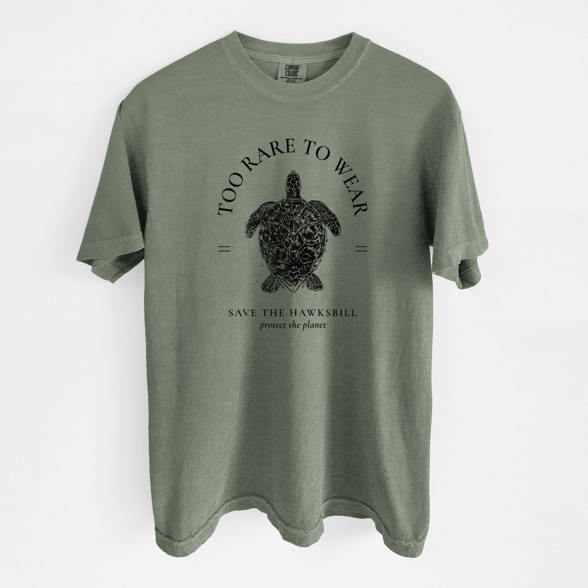 Too Rare to Wear - Save the Hawksbill - Unisex Comfort Colors Garment-Dyed Heavyweight T-shirt
