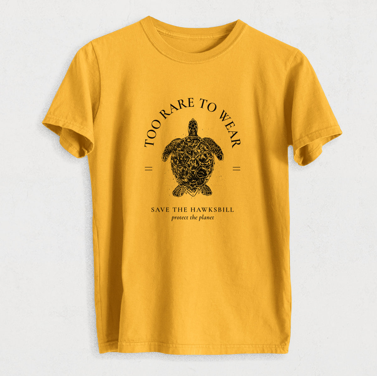Too Rare to Wear - Save the Hawksbill - Heavyweight Men&#39;s 100% Organic Cotton Tee