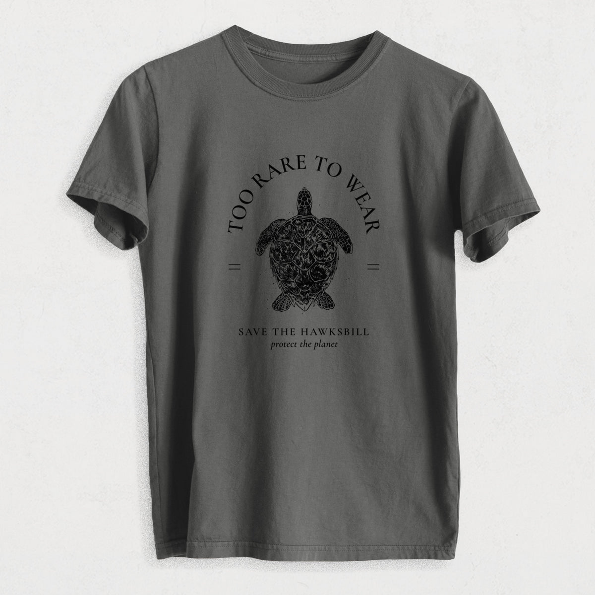 Too Rare to Wear - Save the Hawksbill - Heavyweight Men&#39;s 100% Organic Cotton Tee
