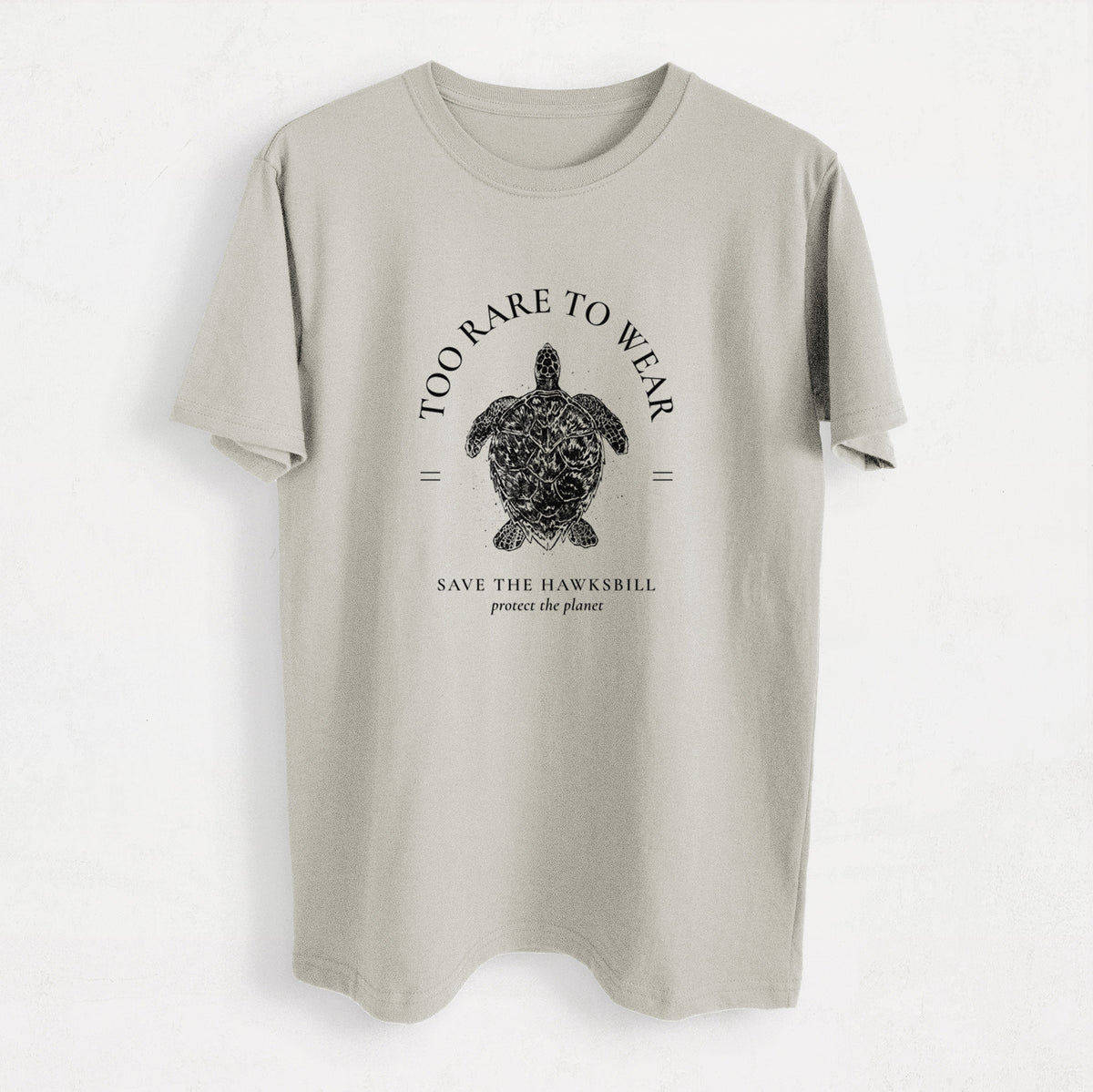 Too Rare to Wear - Save the Hawksbill - Heavyweight Men&#39;s 100% Organic Cotton Tee