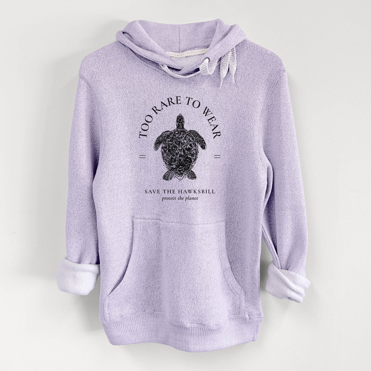 Too Rare to Wear - Save the Hawksbill - Knit Hoodie