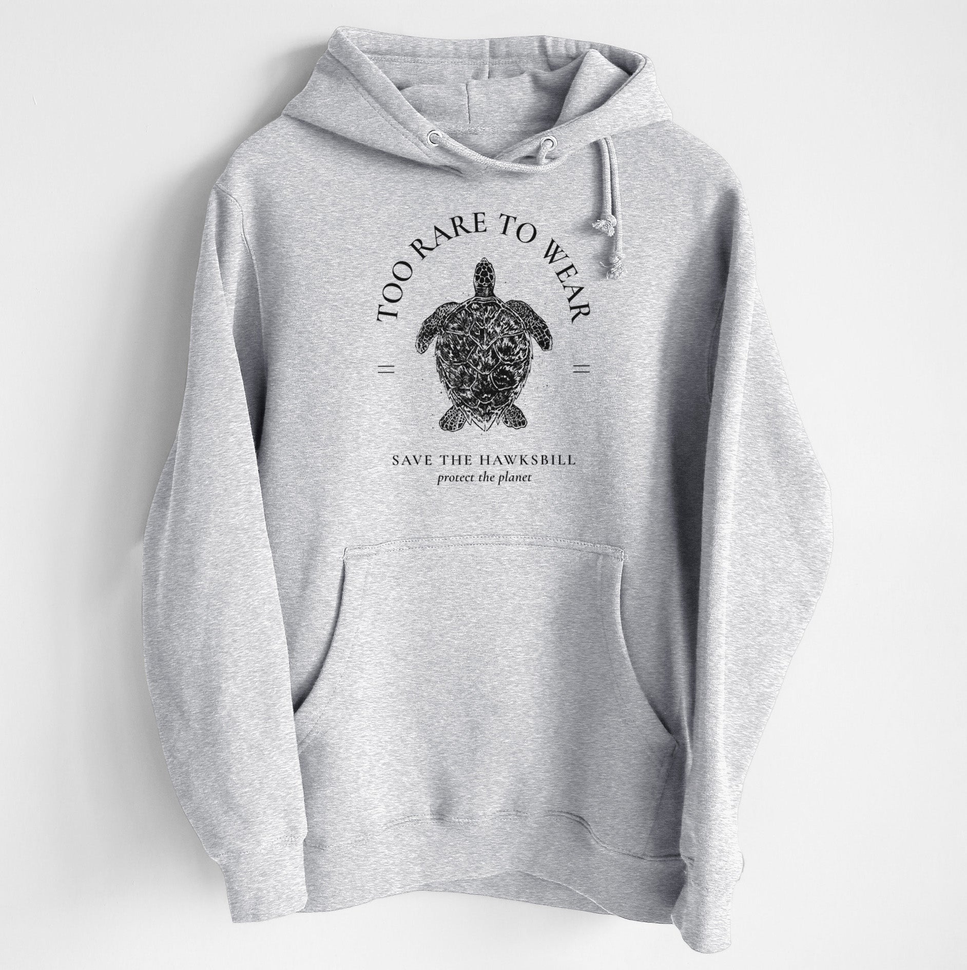 Too Rare to Wear - Save the Hawksbill - Heavyweight Fleece Hoodie