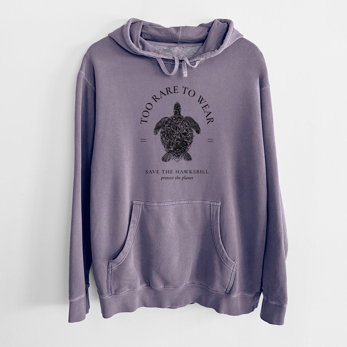 Too Rare to Wear - Save the Hawksbill - Unisex Pigment Dyed Hoodie