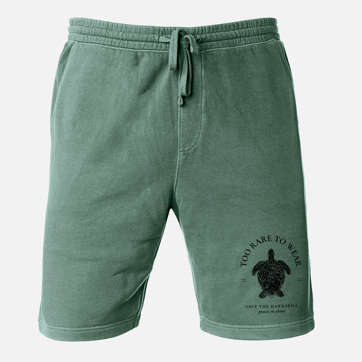 Too Rare to Wear - Save the Hawksbill - Unisex Pigment Dyed Shorts