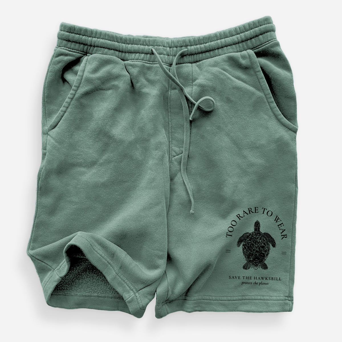 Too Rare to Wear - Save the Hawksbill - Unisex Pigment Dyed Shorts