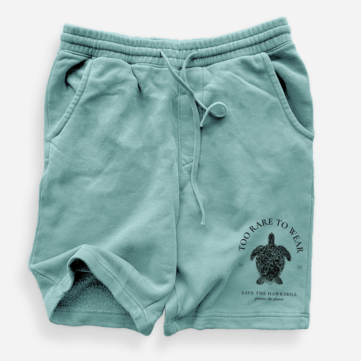 Too Rare to Wear - Save the Hawksbill - Unisex Pigment Dyed Shorts