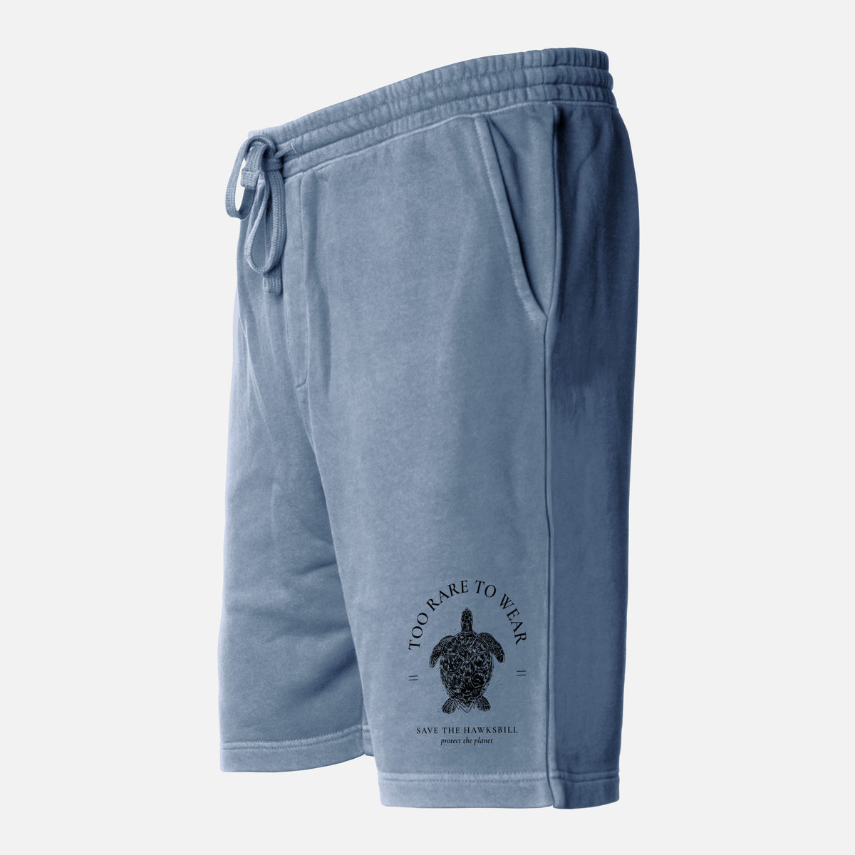 Too Rare to Wear - Save the Hawksbill - Unisex Pigment Dyed Shorts