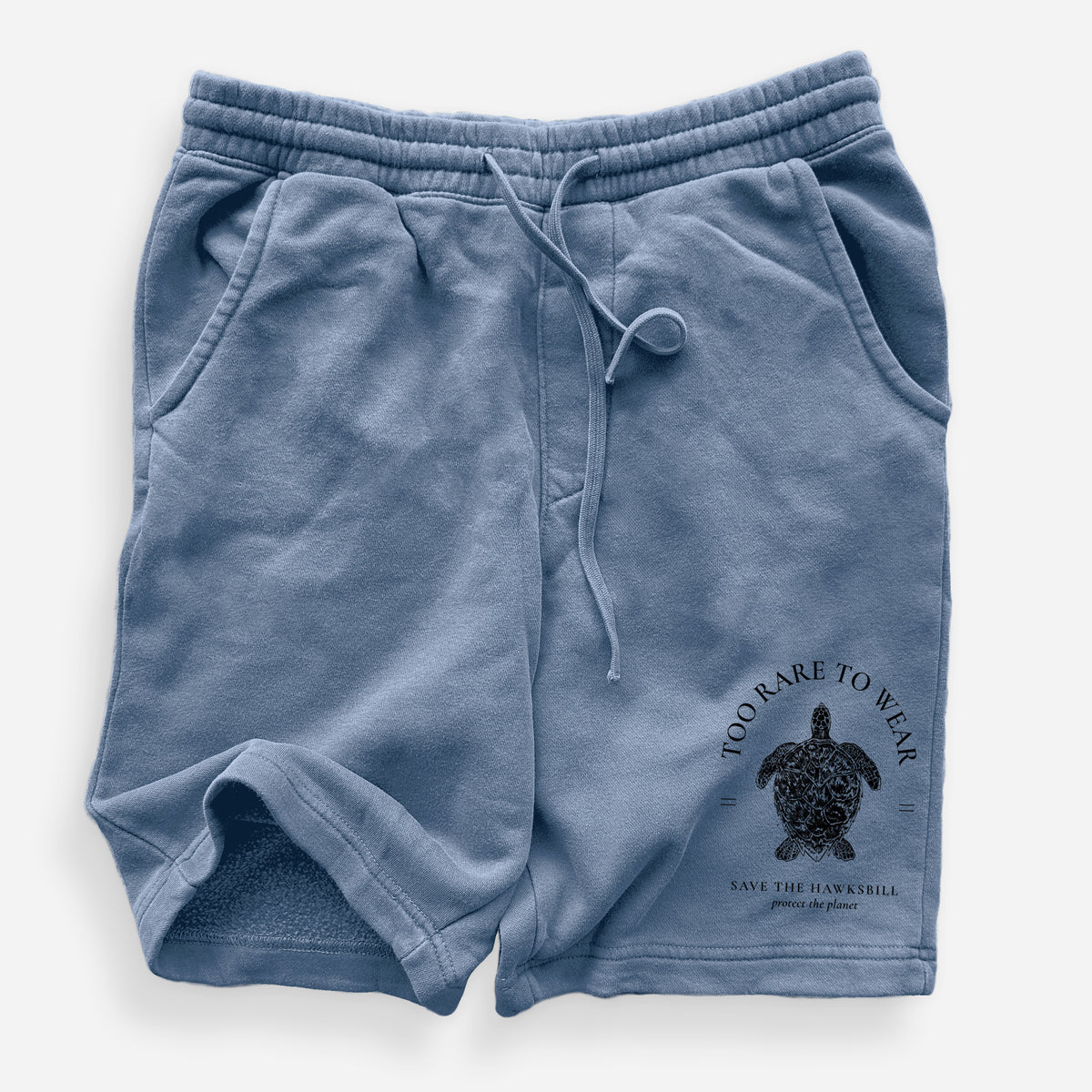 Too Rare to Wear - Save the Hawksbill - Unisex Pigment Dyed Shorts