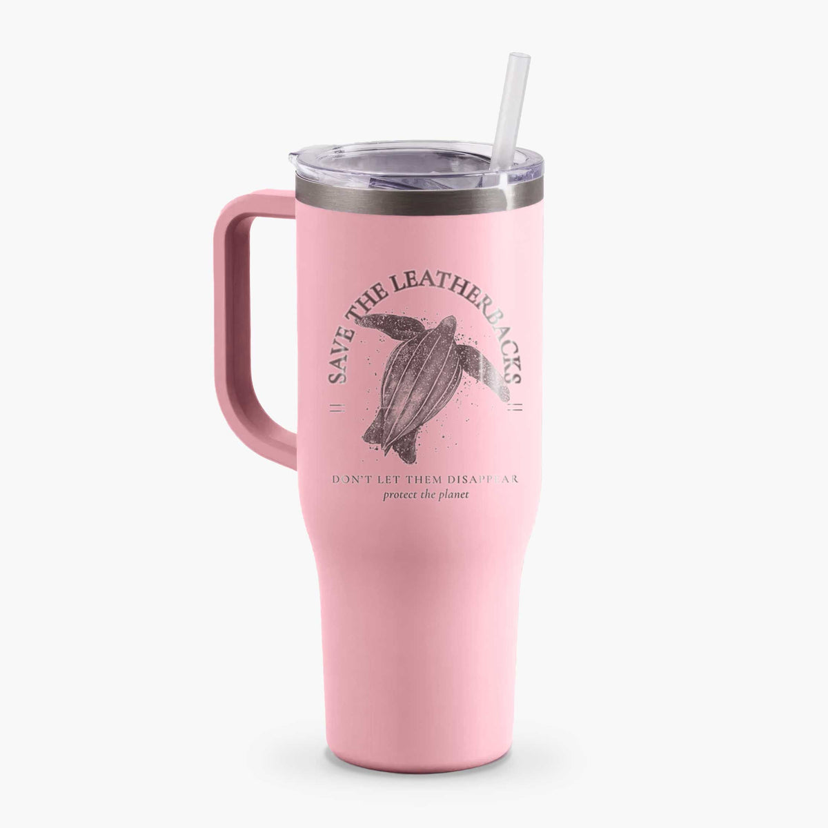 Save the Leatherbacks - Don&#39;t Let Them Disappear - 40oz Tumbler with Handle